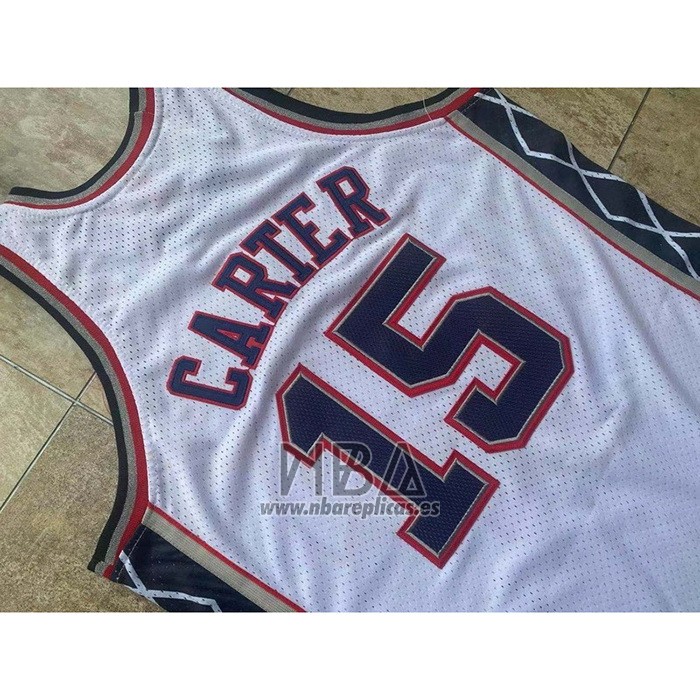Camiseta Brooklyn Nets Vince Carter NO 15 Mitchell & Ness 2006-07 Blanco